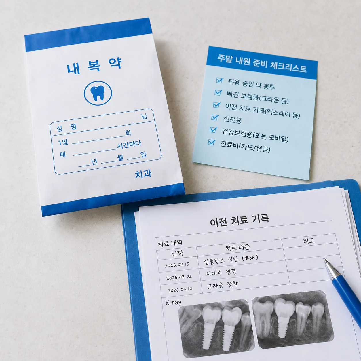 주말 치과 내원 시 챙기면 좋은 준비물