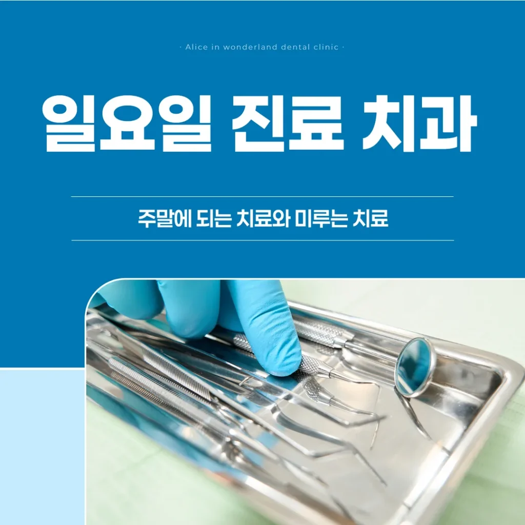 성북구 일요일진료치과 — 주말에 되는 치료와 미루는 치료