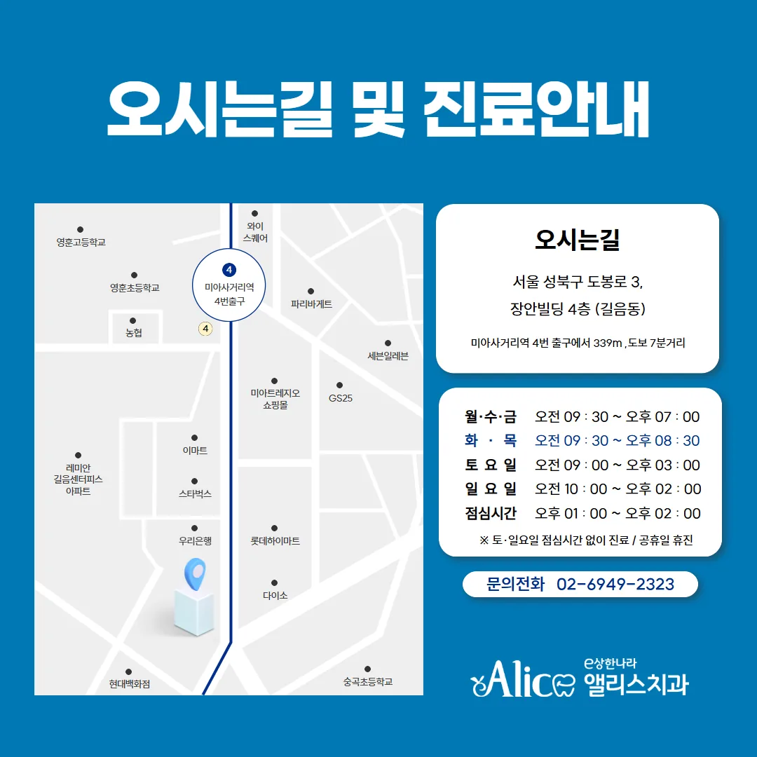 치아교정 조정 내원 주기와 토요일·일요일·평일 야간 진료 시간대를 나란히 놓은 일정 개념도