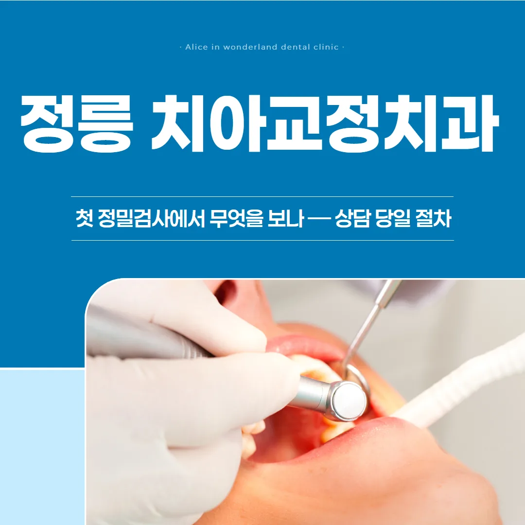 정릉 치아교정치과, 첫 정밀검사에서 무엇을 보나 — 상담 당일 절차